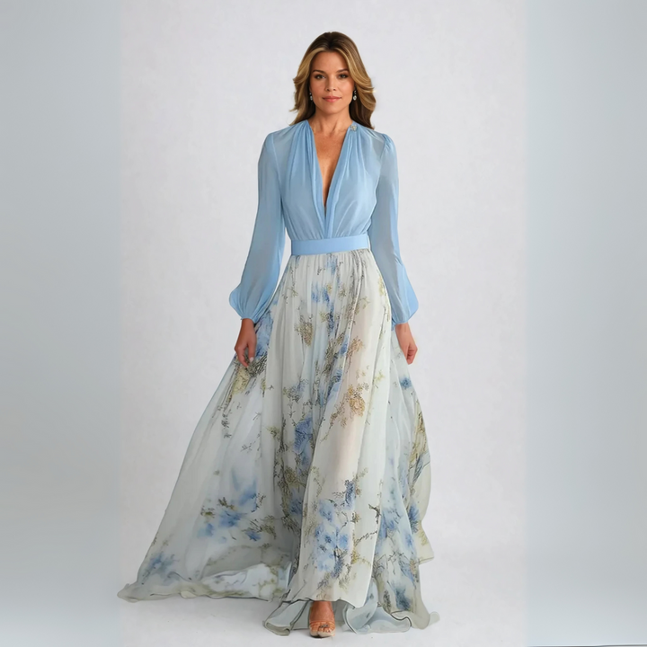 Dolores - Long Floral Pattern Dress