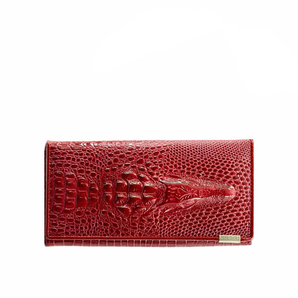 Kiera | Portefeuille RFID élégant en motif crocodile