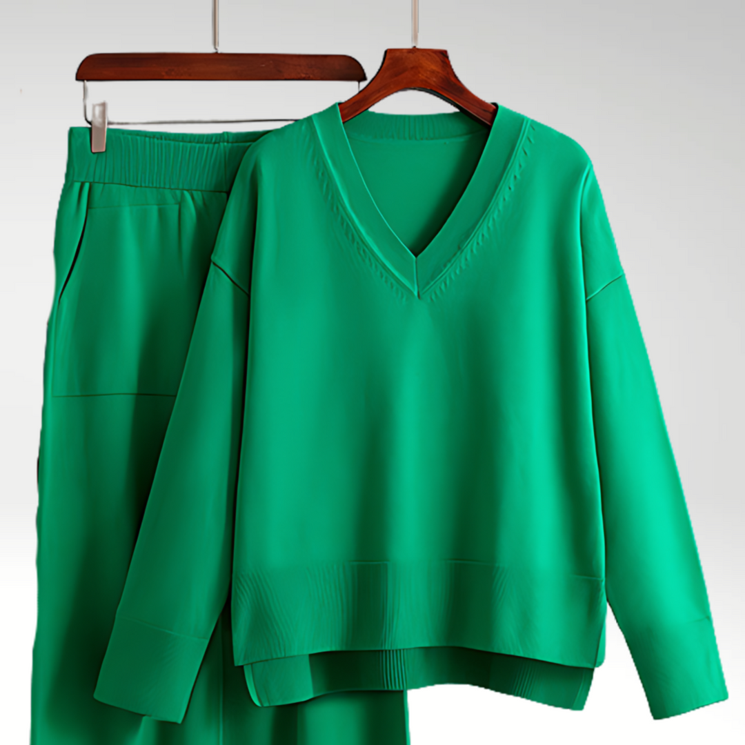 Le Clair™ | Luxe V-Neck Two Piece Set