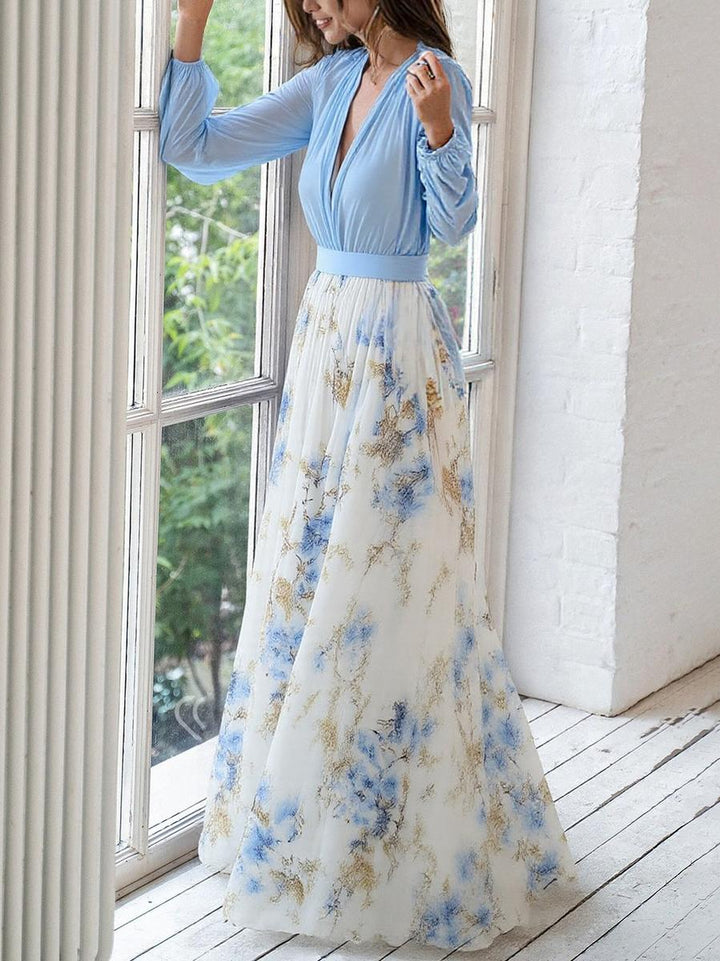 Dolores - Long Floral Pattern Dress