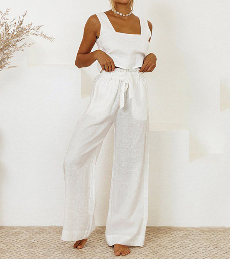 Mila - Ensemble Haut Élégant et Pantalons Amples