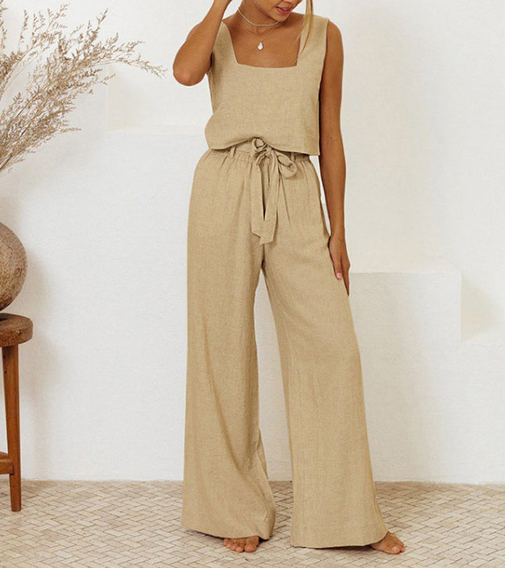 Mila - Ensemble Haut Élégant et Pantalons Amples