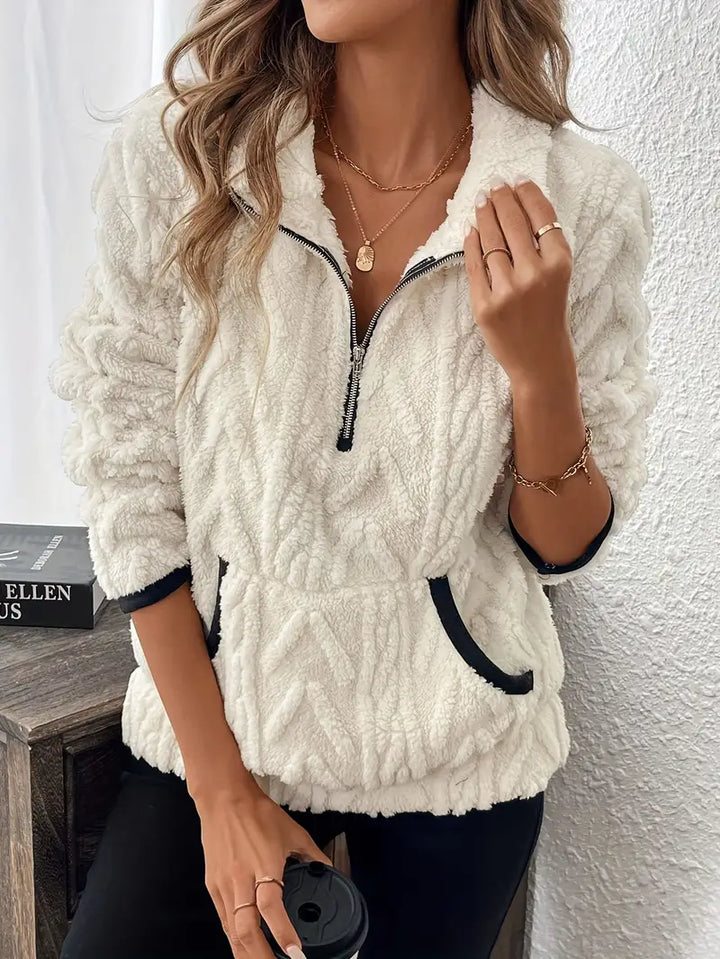 Clara™ | Sweat Douillet à Demi-Zip