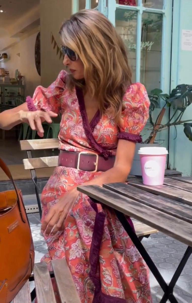 Missy - Flowy Short Sleeve Wrap Maxi Dress