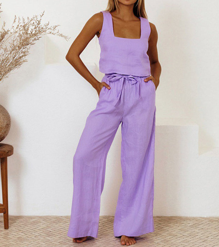 Mila - Ensemble Haut Élégant et Pantalons Amples