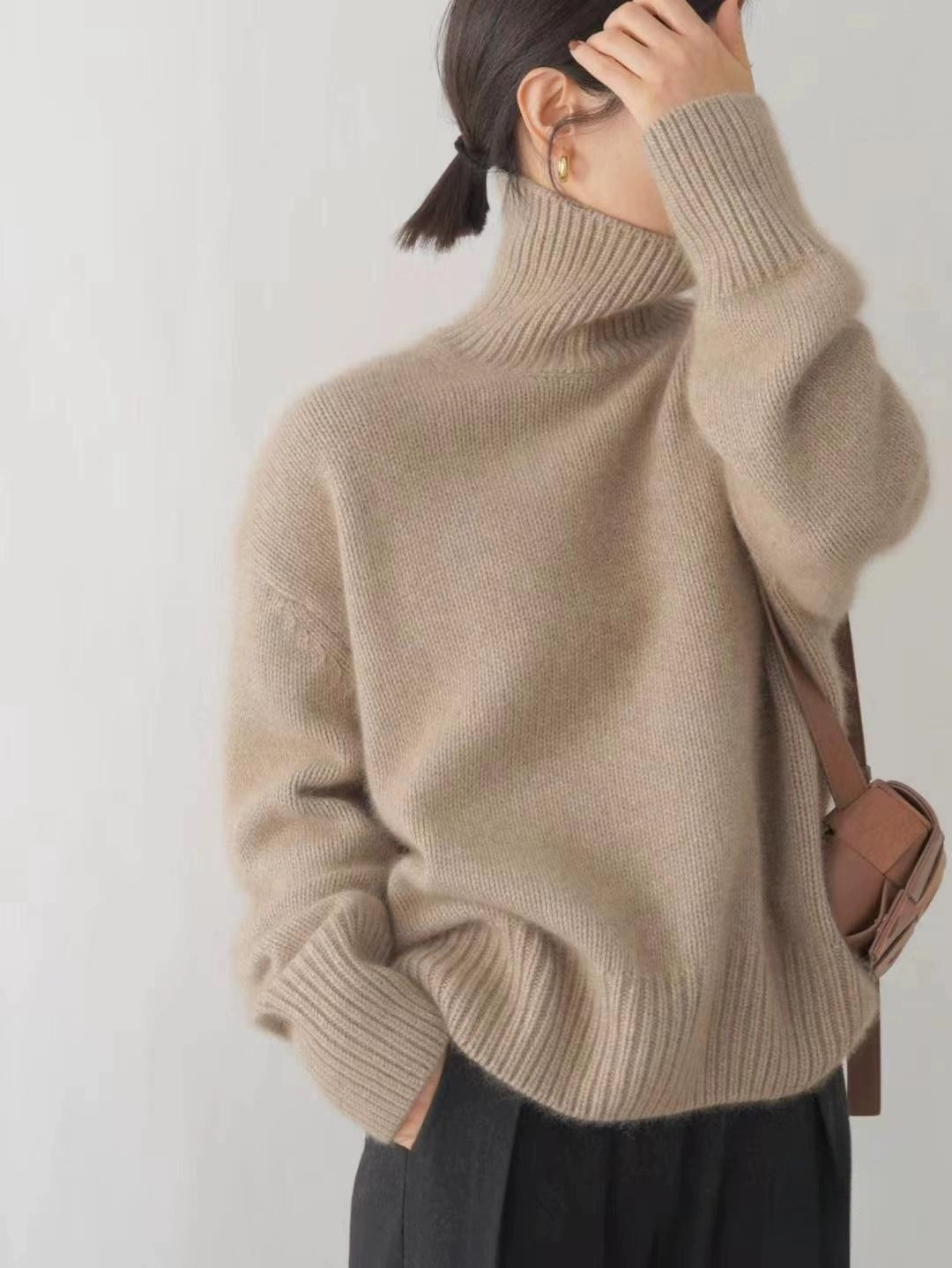 Tanya™ - Pull en tricot à col roulé