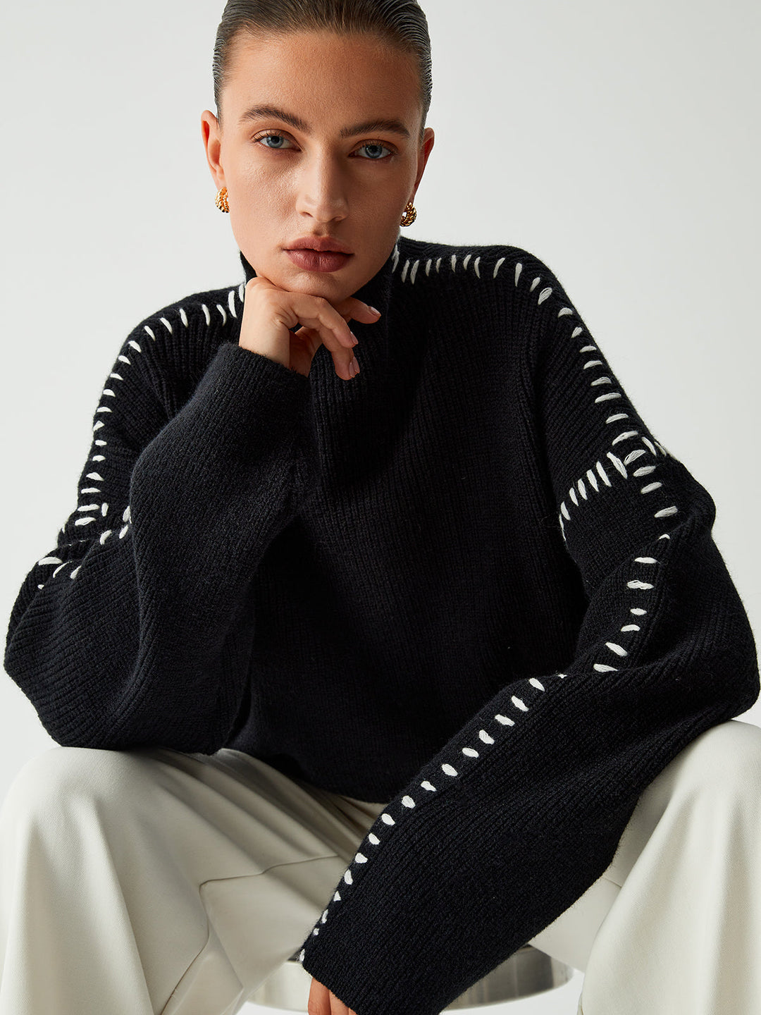 Kimmy™  - Pull à points contrastés
