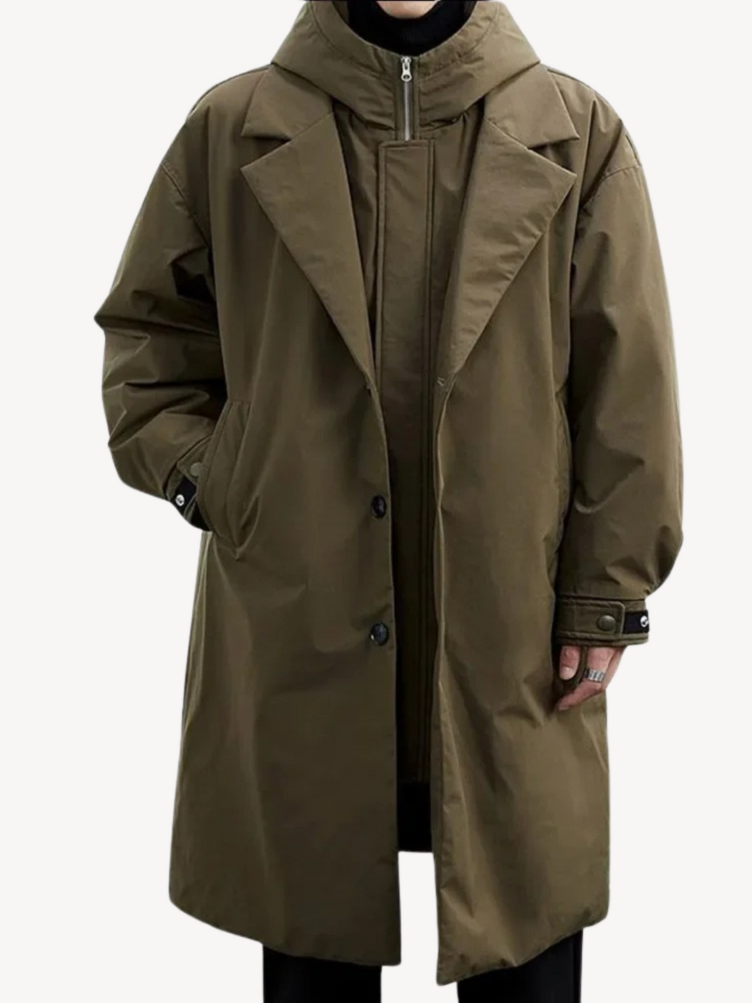 Lino | Manteau trench classique avec capuche