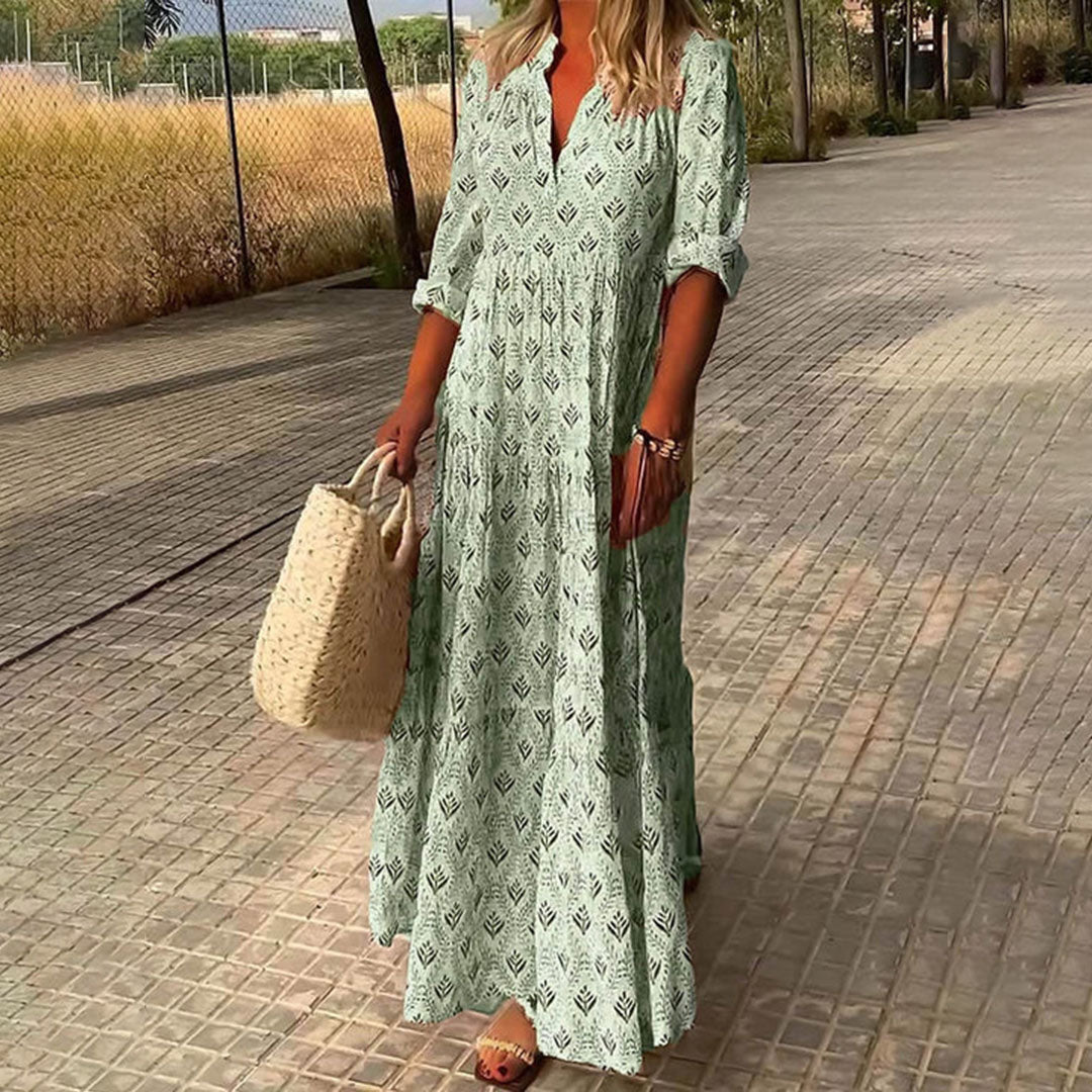 Nora - Robe Maxi Boho Élégante