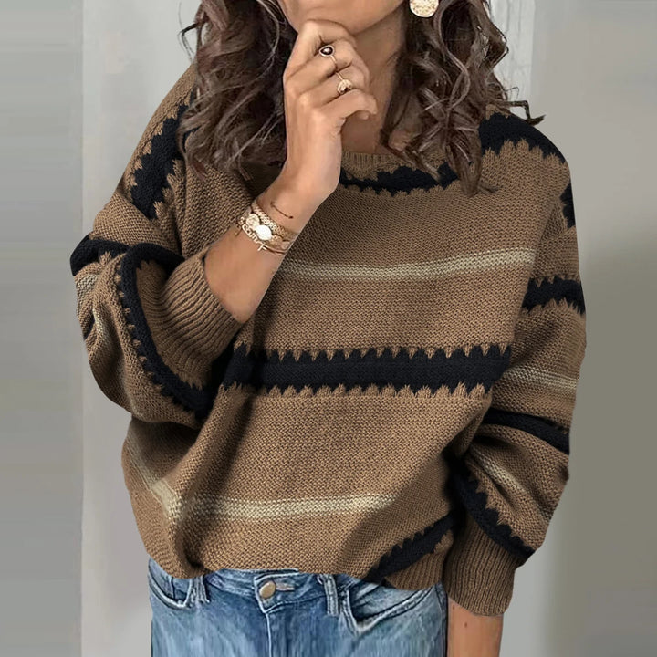 Le Clair™ | Pull Patchwork à Rayures Métalliques