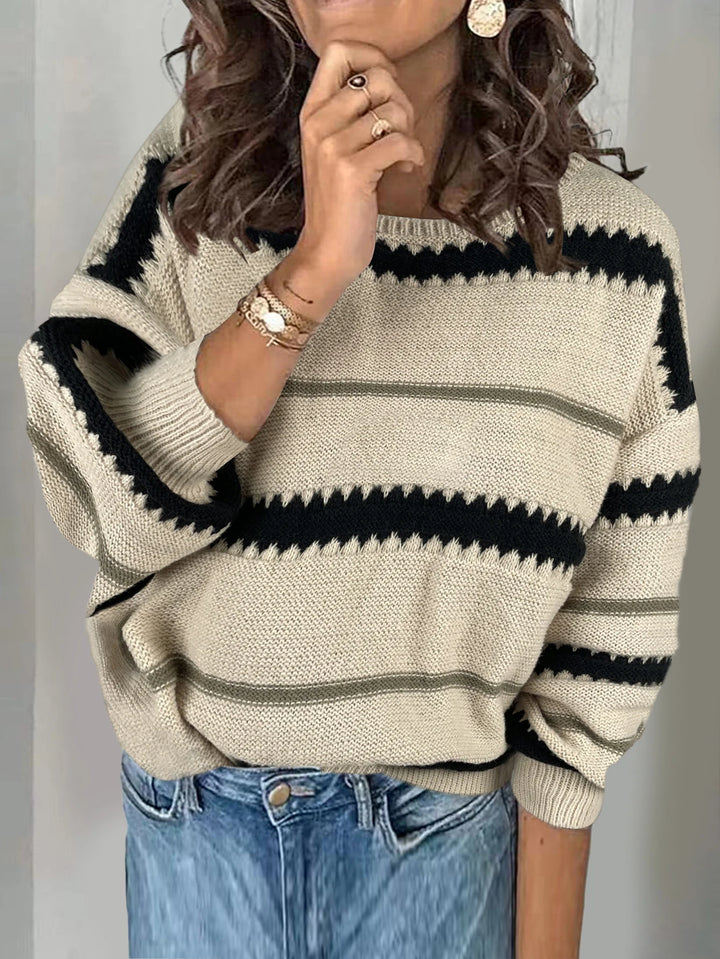 Le Clair™ | Pull Patchwork à Rayures Métalliques