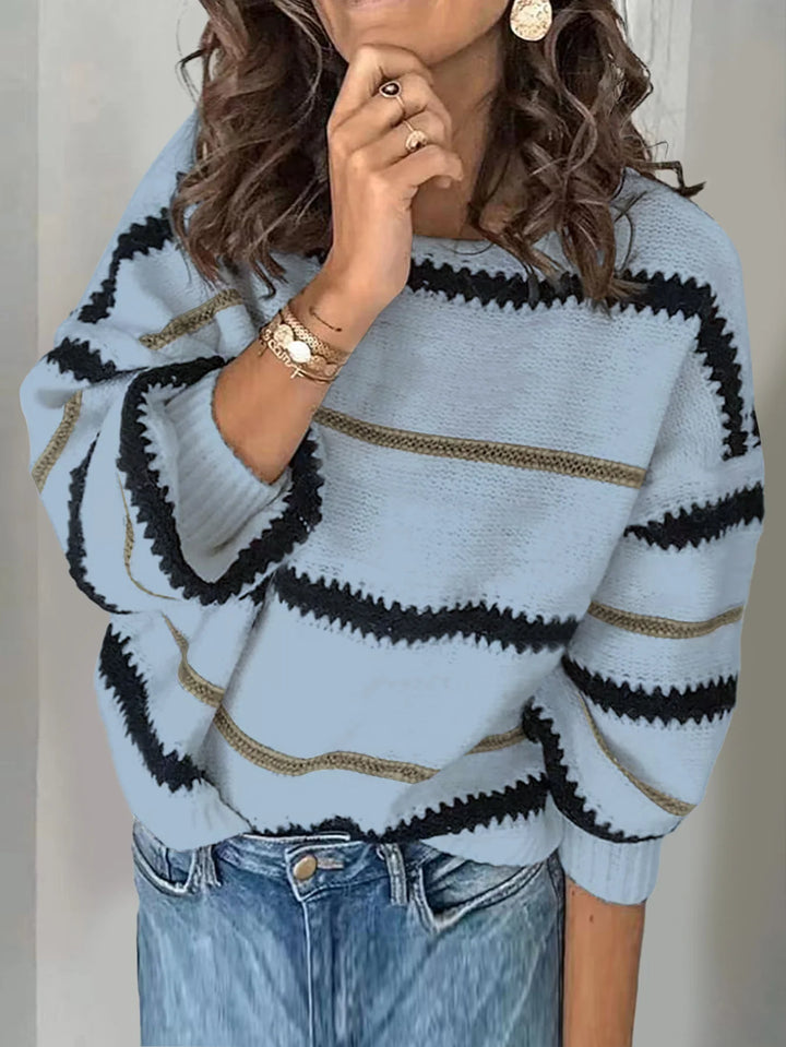 Le Clair™ | Pull Patchwork à Rayures Métalliques