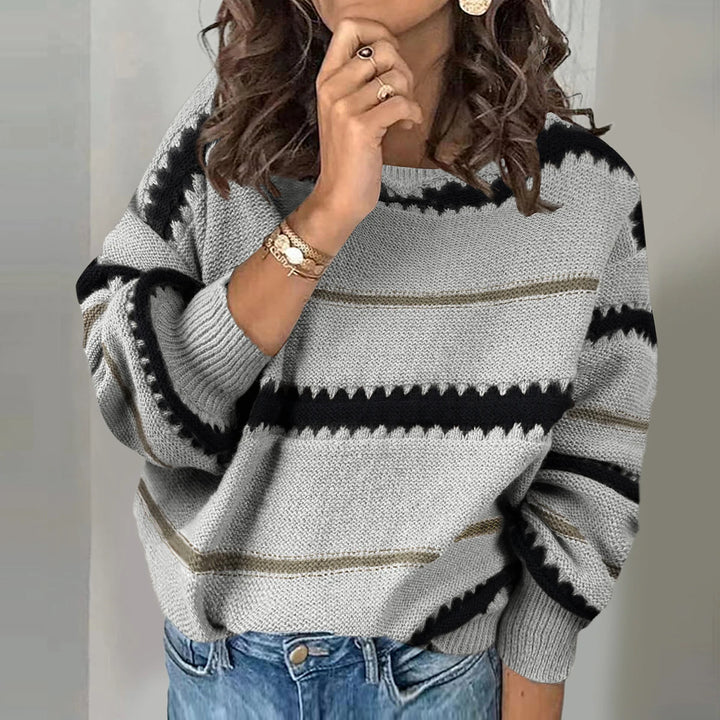 Le Clair™ | Pull Patchwork à Rayures Métalliques