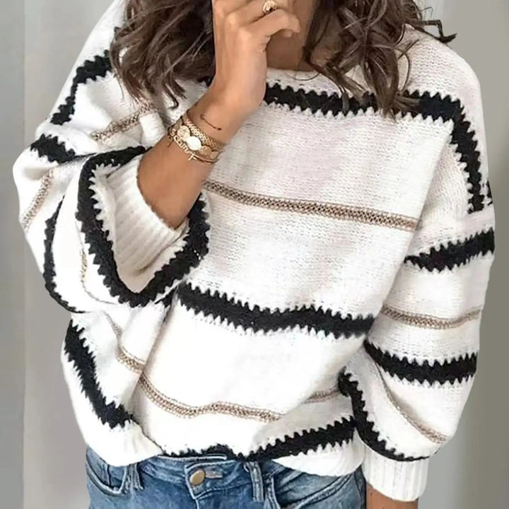 Le Clair™ | Pull Patchwork à Rayures Métalliques