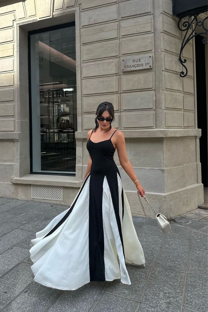 Eliana | Robe maxi à panneaux