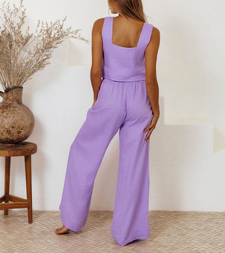 Mila - Ensemble Haut Élégant et Pantalons Amples