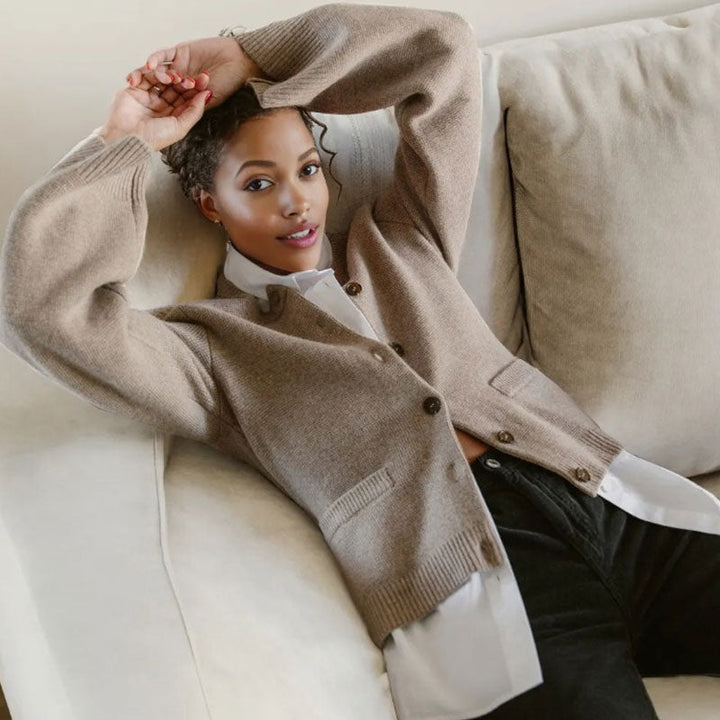 SIENNA - Cardigan monochrome chic