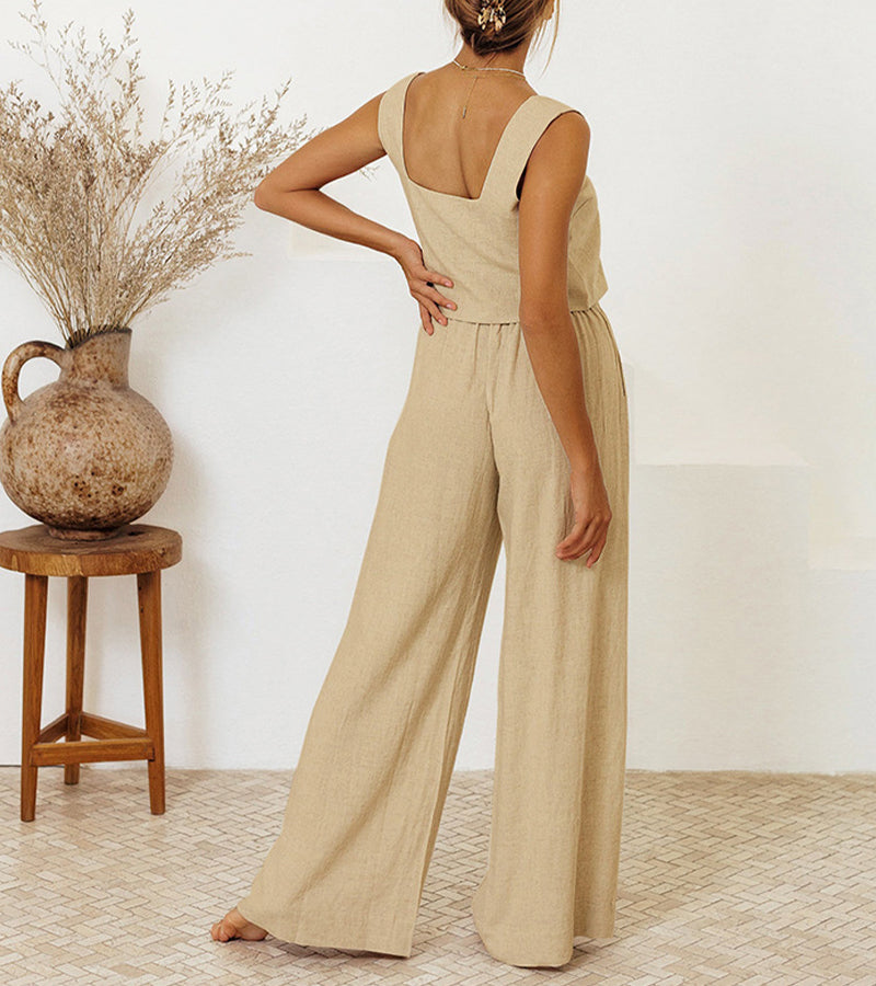 Mila - Ensemble Haut Élégant et Pantalons Amples