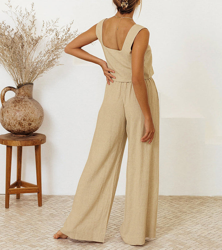 Mila - Ensemble Haut Élégant et Pantalons Amples