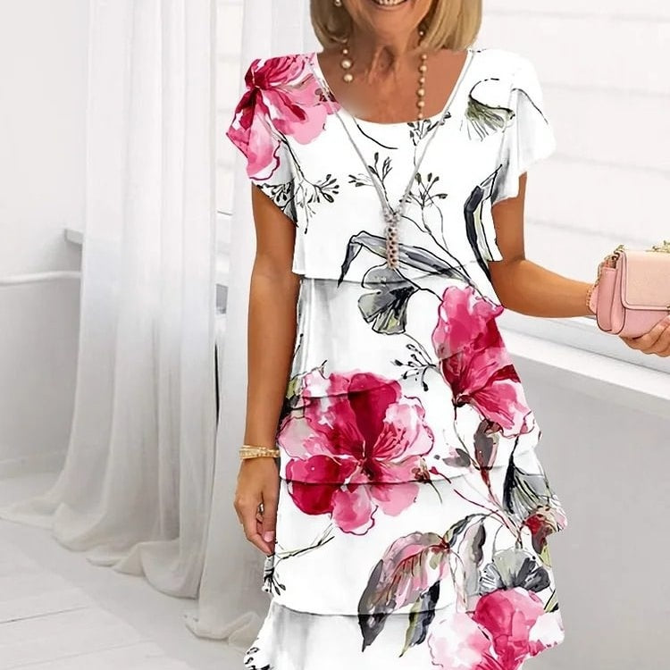 Lyra - Robe Élégante Florale Gracieuse