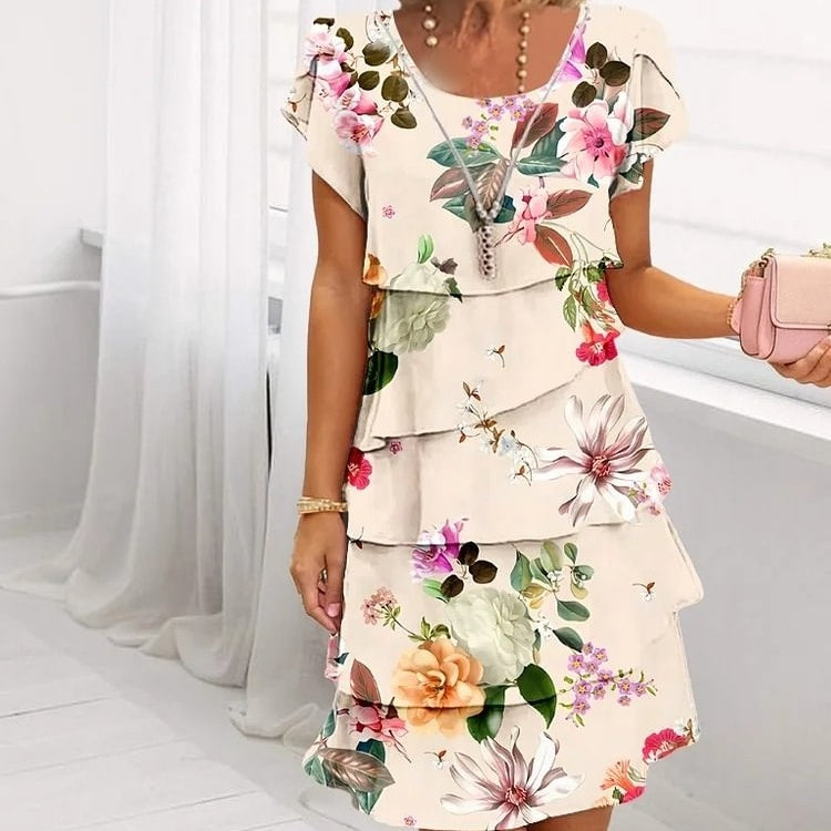 Lyra - Robe Élégante Florale Gracieuse